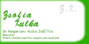 zsofia kulka business card